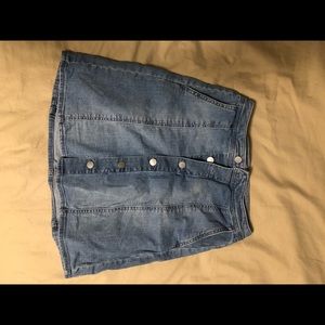 A New Day high rise jean skirt.